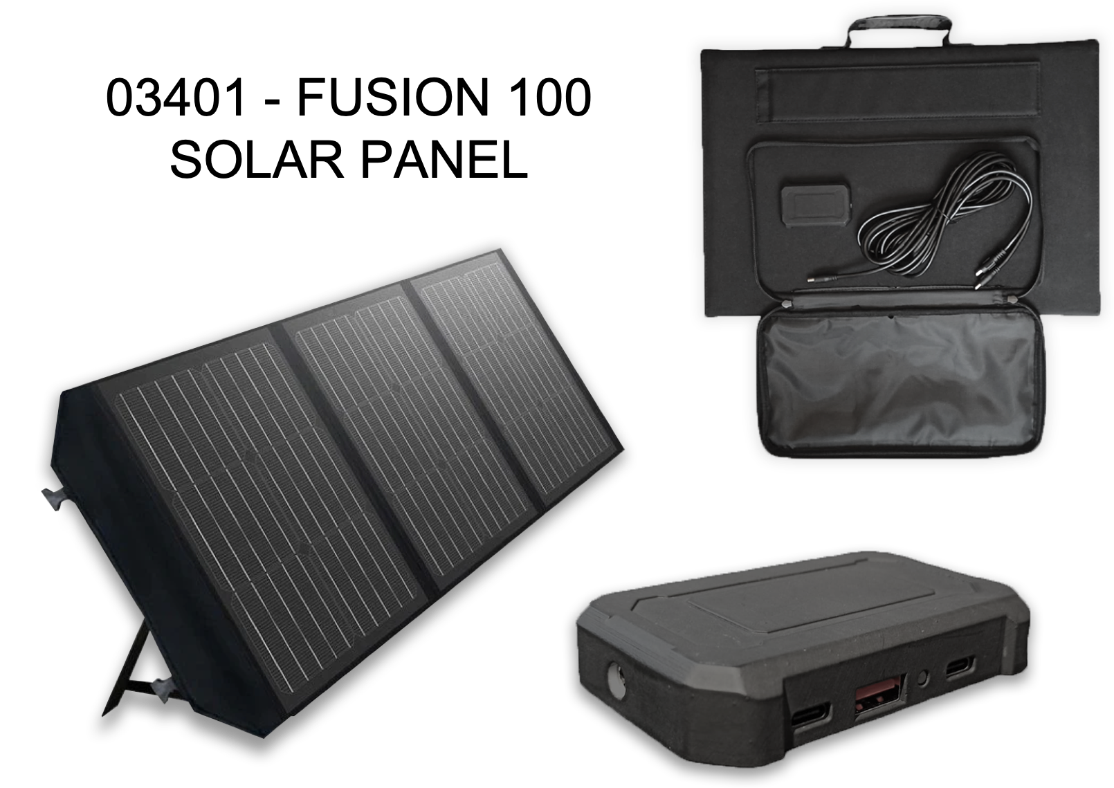 Fusion 100 Watts - Panneau solaire pliable portable et pliable