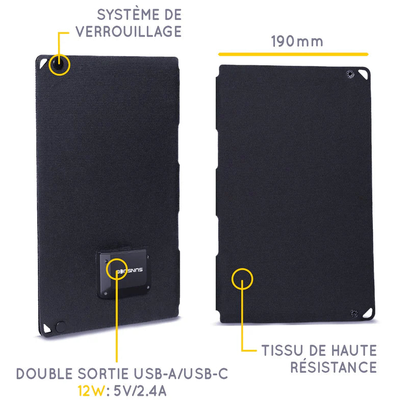 Fusion FLEX 12 Watts - Panneau Solaire Portable