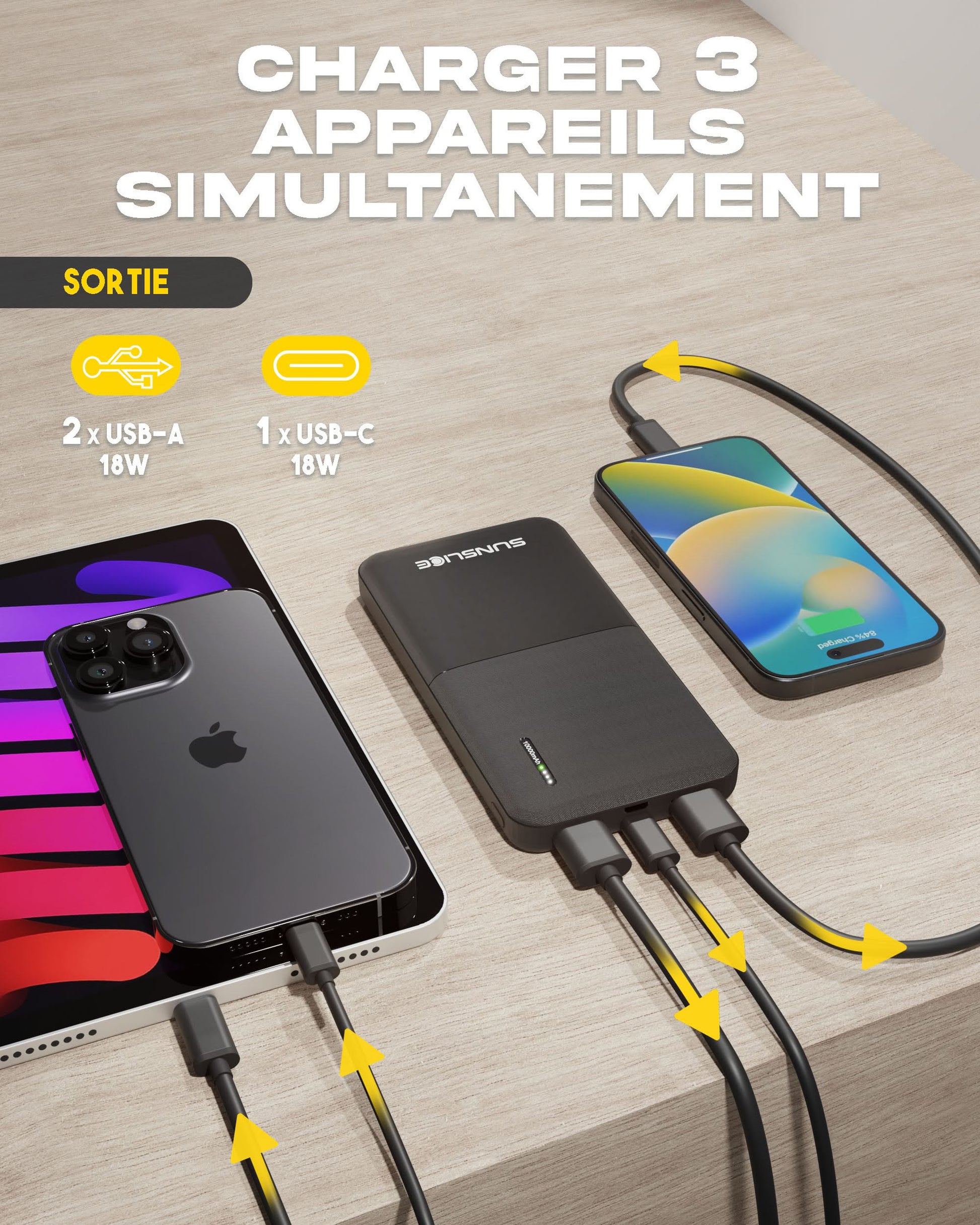 Gravity 10'000 mAh - Batterie Externe Puissante