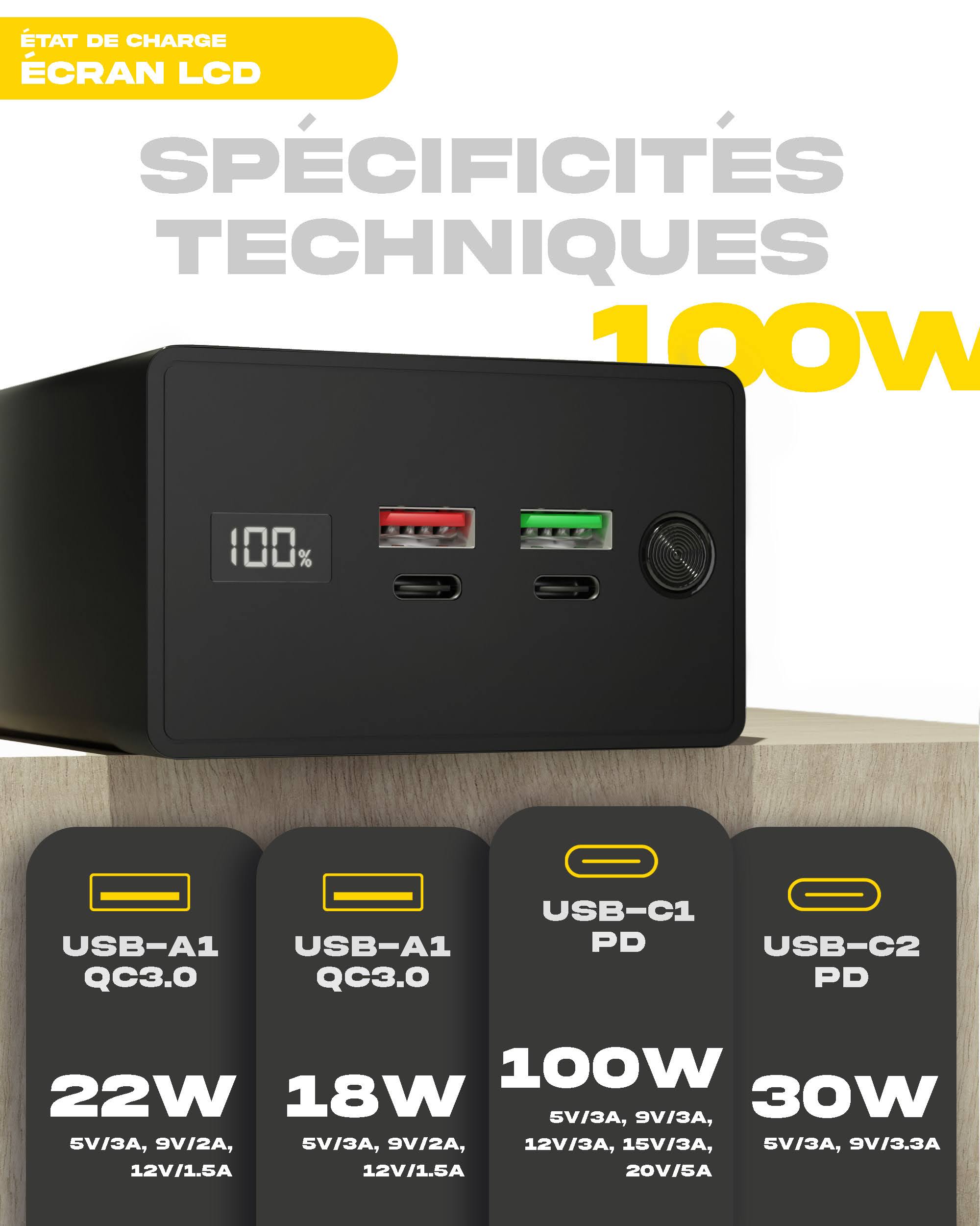 Gravity 40'000 mAh - Powerbank pour ordinateur portable