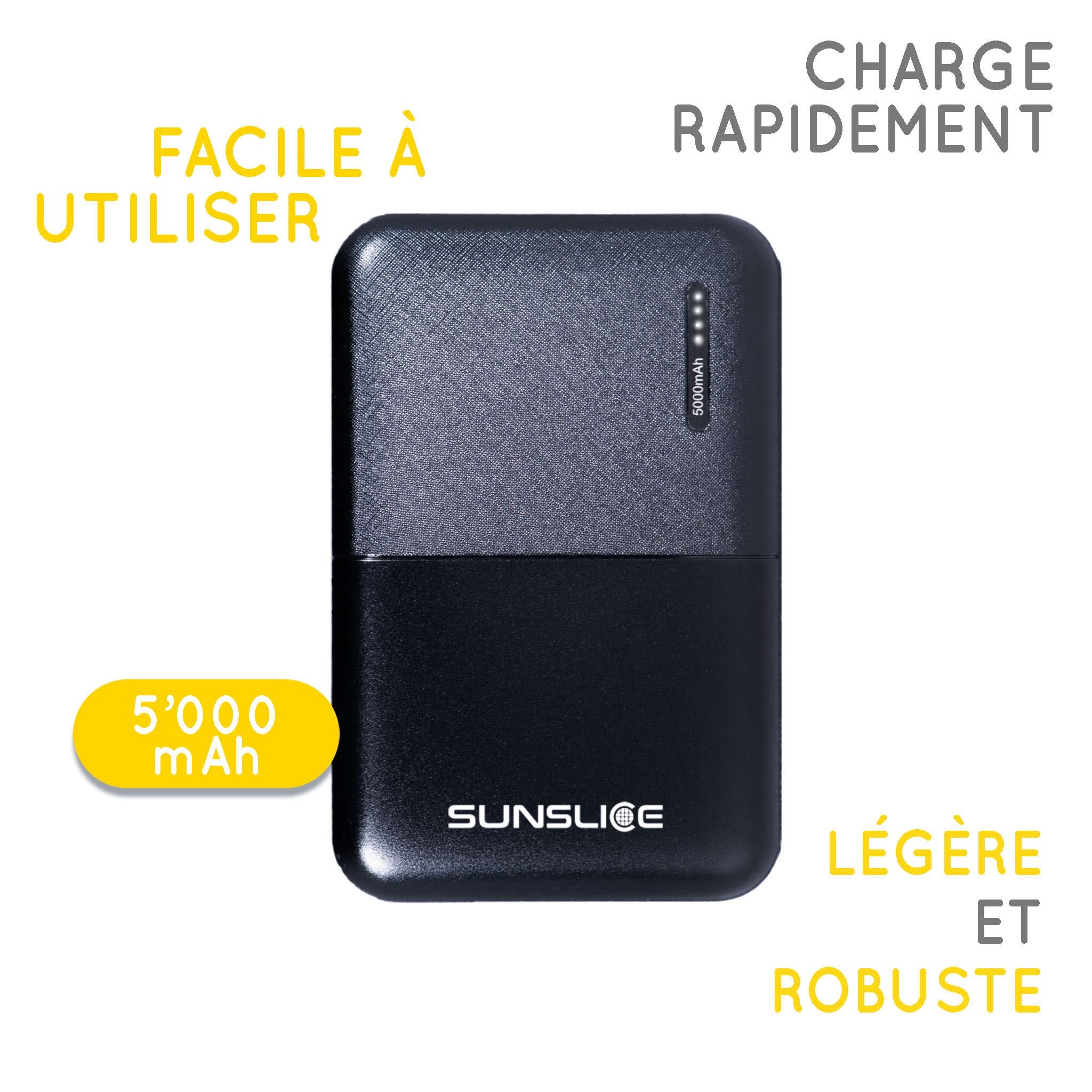 Gravity 5'000 mAh - Batterie Externe Légère