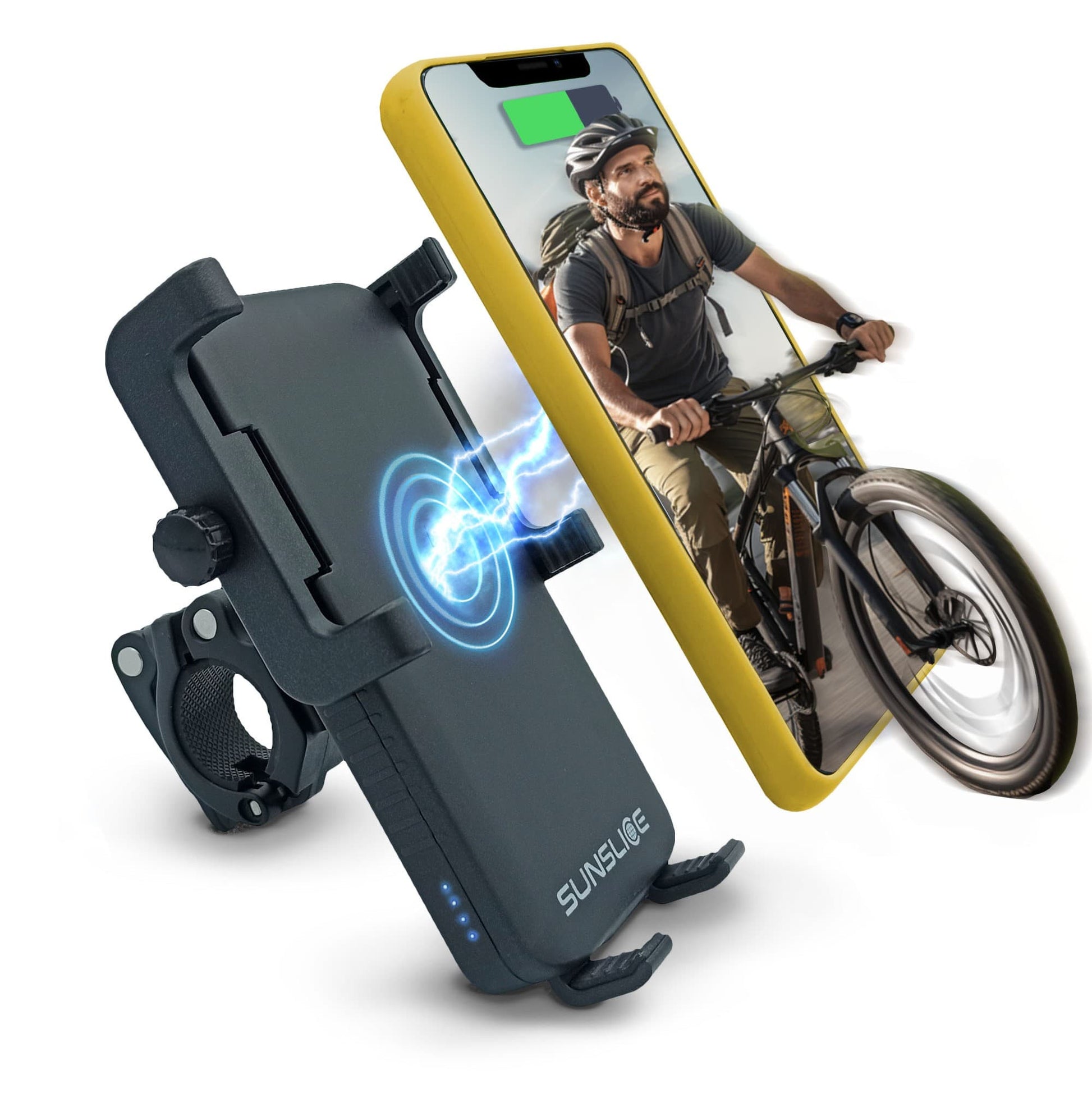 Cyclotron 5'000 mAh - Support de téléphone pour vélo et moto