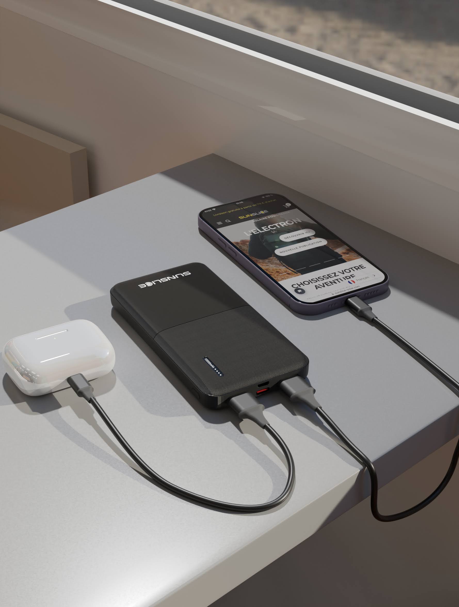 Gravity 10'000 mAh - Batterie Externe Puissante
