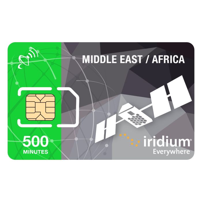 Carte Iridium prépayée Afrique + Moyen-Orient