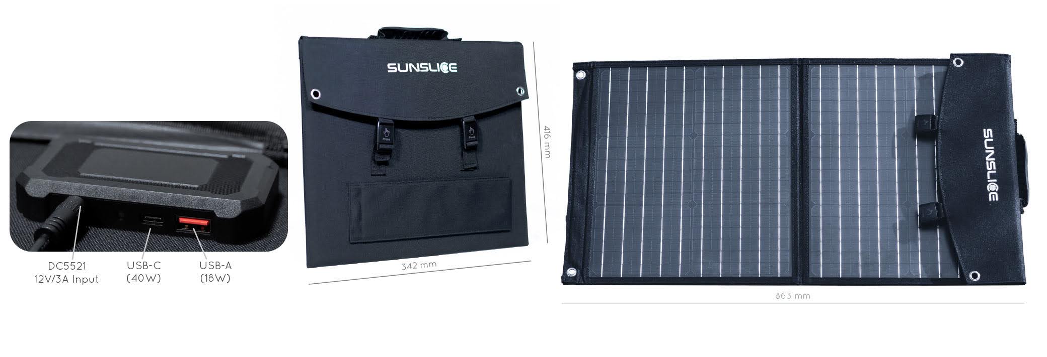 Fusion 40 Watts - Panneau solaire portable et pliable